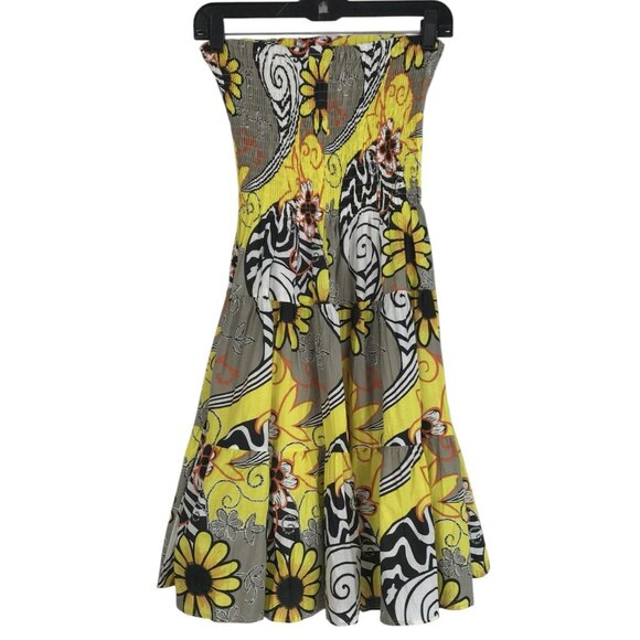 Speed Control New York Dress Womens Size Small Smocked Floral Fit Flare - Picture 4 of 10